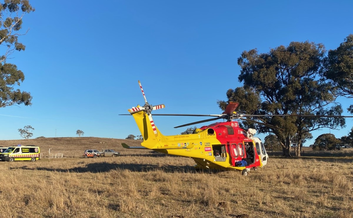 Chopper rescue flight for man after roof fall - 2NM